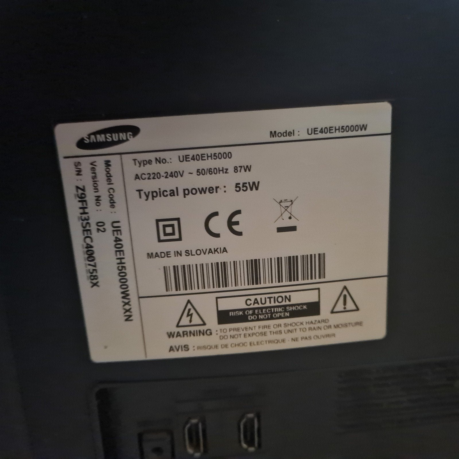 Samsung UE40EH5000W 40 inch Full HD LED TV, Ophalen, Samsung, 100 cm of meer, Full HD (1080p)