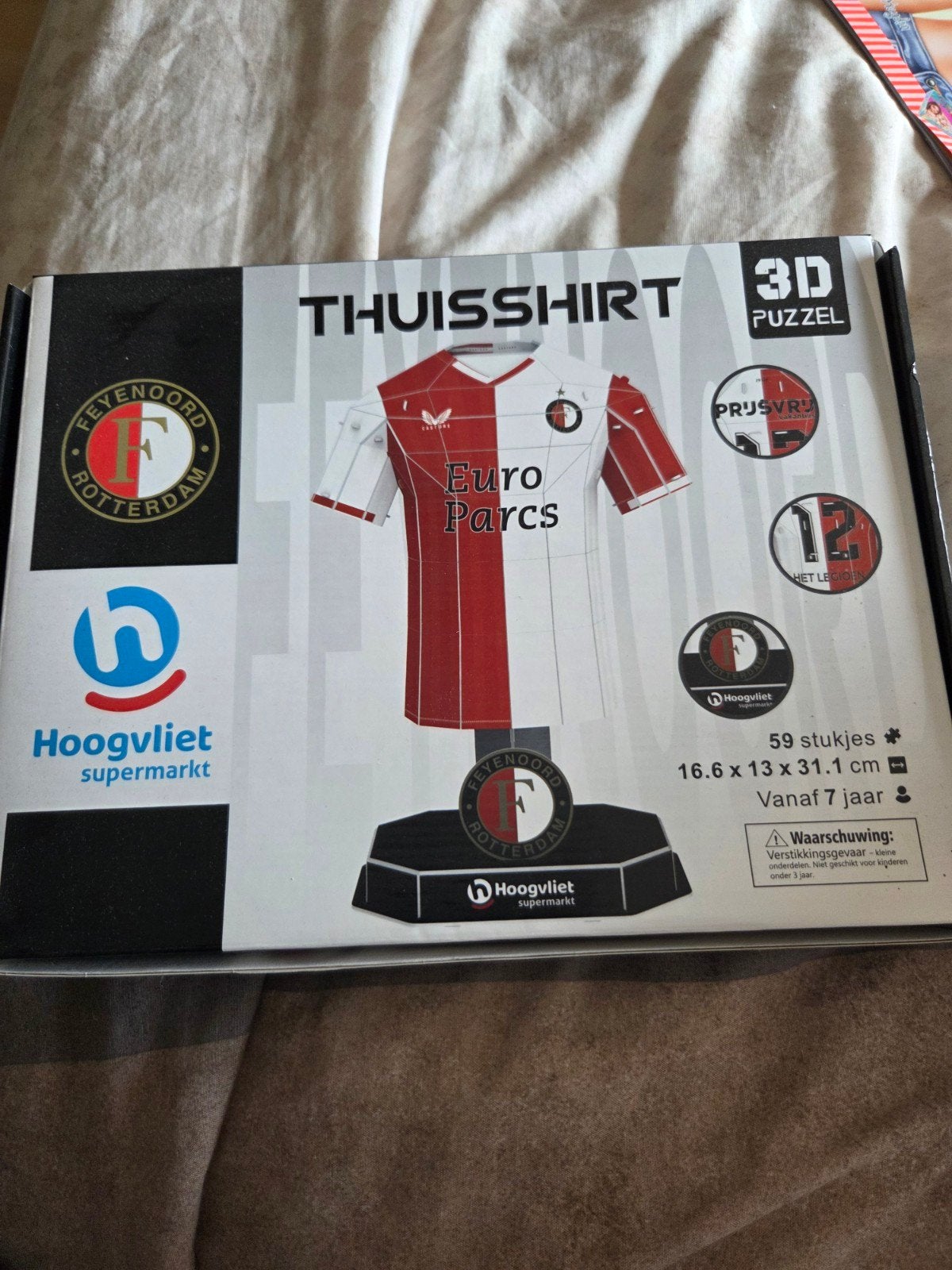 nieuw 3D thuisshirt puzzel Feyenoord, Ophalen of Verzenden, Minder dan 500 stukjes, Nieuw, Rubik's of 3D-puzzel