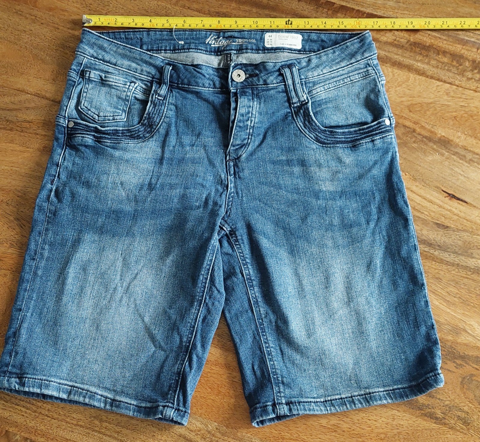 Vintage Denim 1982 bermuda shorts, maat 44, Kleding | Dames, Blauw, Ophalen of Verzenden, Zo goed als nieuw, W33 - W36 (confectie 42/44)