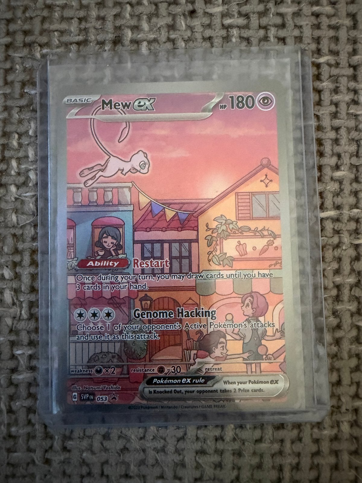 Mew ex Pokémon kaart - SV P EN 053 - Full Art, Ophalen of Verzenden, Zo goed als nieuw, Losse kaart