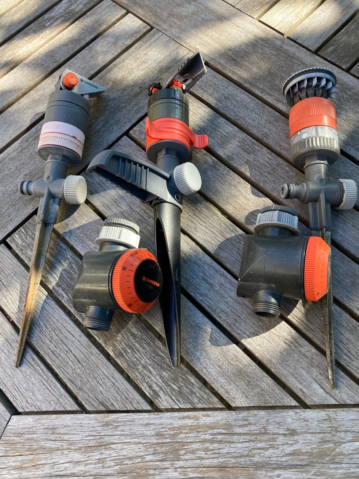 Diverse gardena sproeiers, Tuin en Terras, Ophalen, Gebruikt, Sectorsproeier