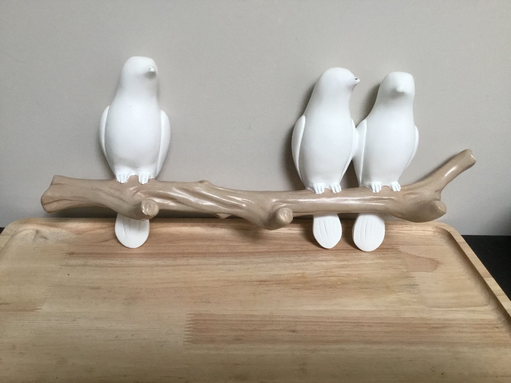 Mooie kapstok in de vorm van boomtak met vogels, Ophalen of Verzenden, Gebruikt, Kunststof, Wandkapstok
