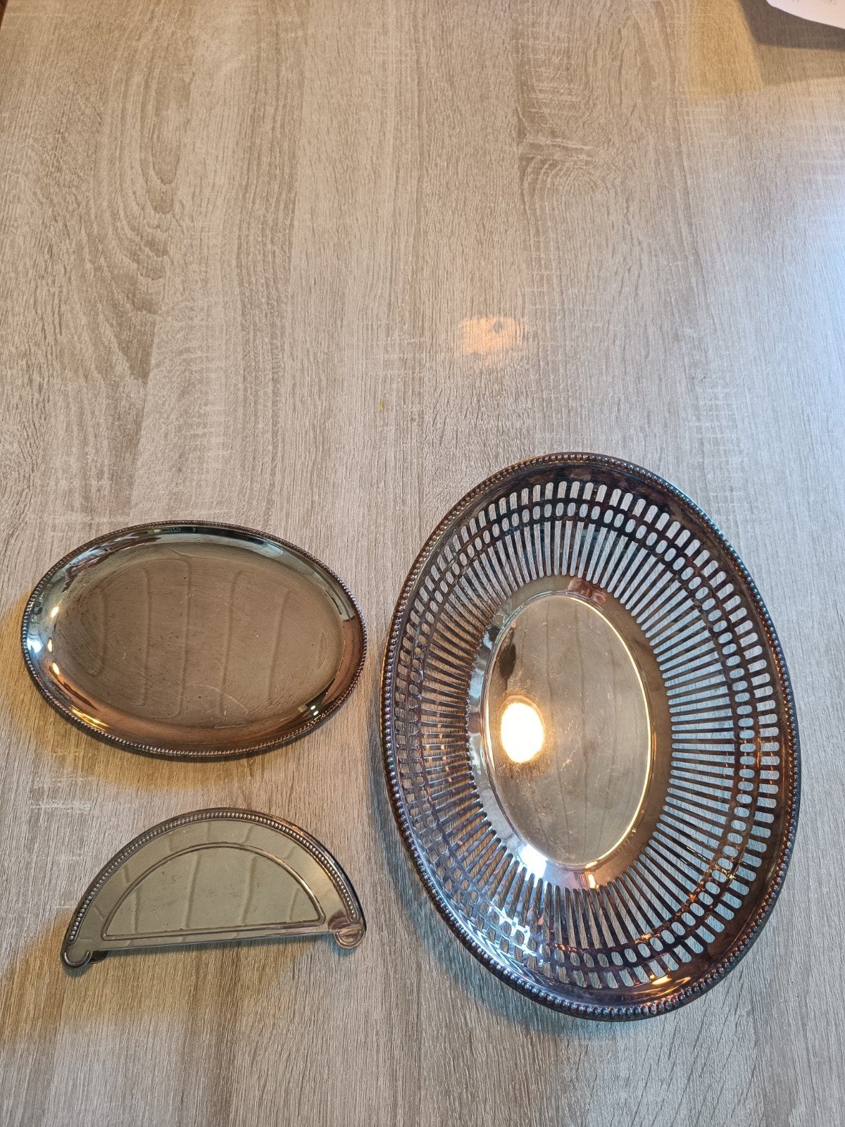 Keltum Zilveren Broodmandje, Schaaltje en Servethouder Set, Ophalen of Verzenden, Zilver