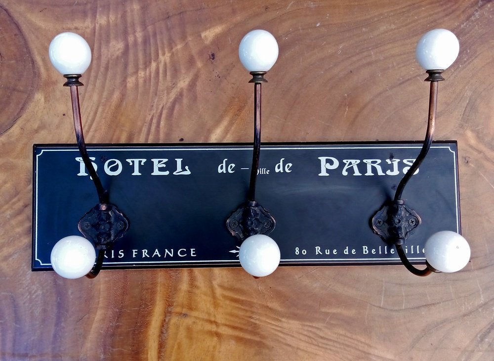 Kapstok Hotel  de ville de Paris, 3 haken, Overige materialen, Zo goed als nieuw, Minder dan 100 cm, Ophalen