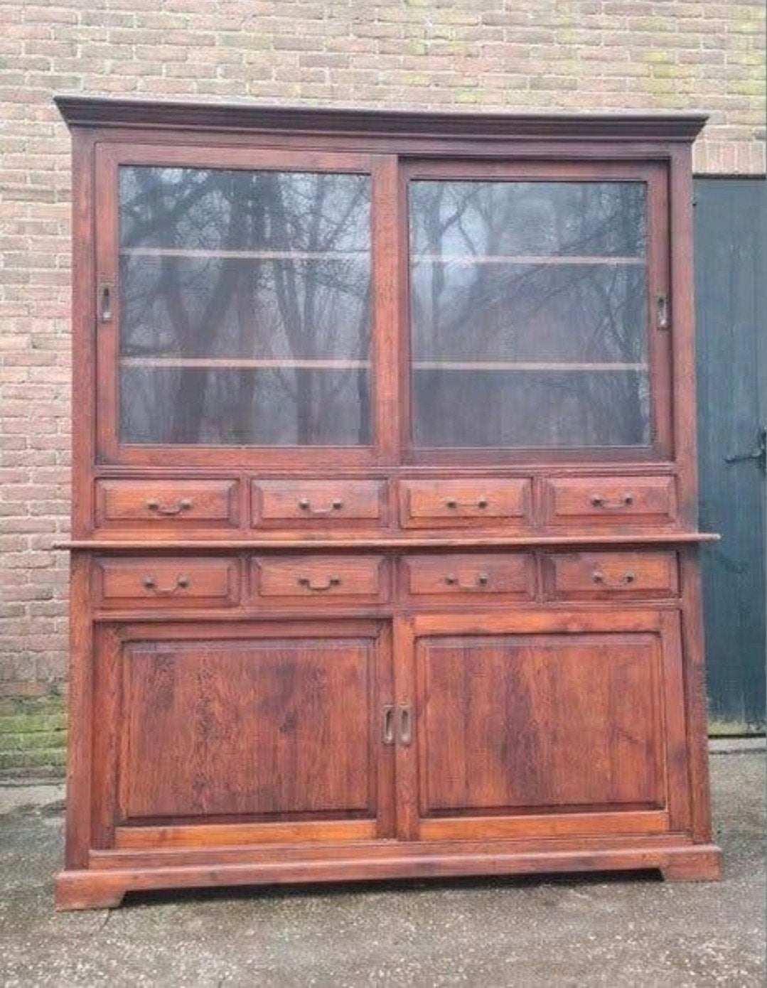 Sale Oud antiek kast winkelkast apothekerskast vitrinekast, Gebruikt, Poioooooi, Glas, Minder dan 100 cm