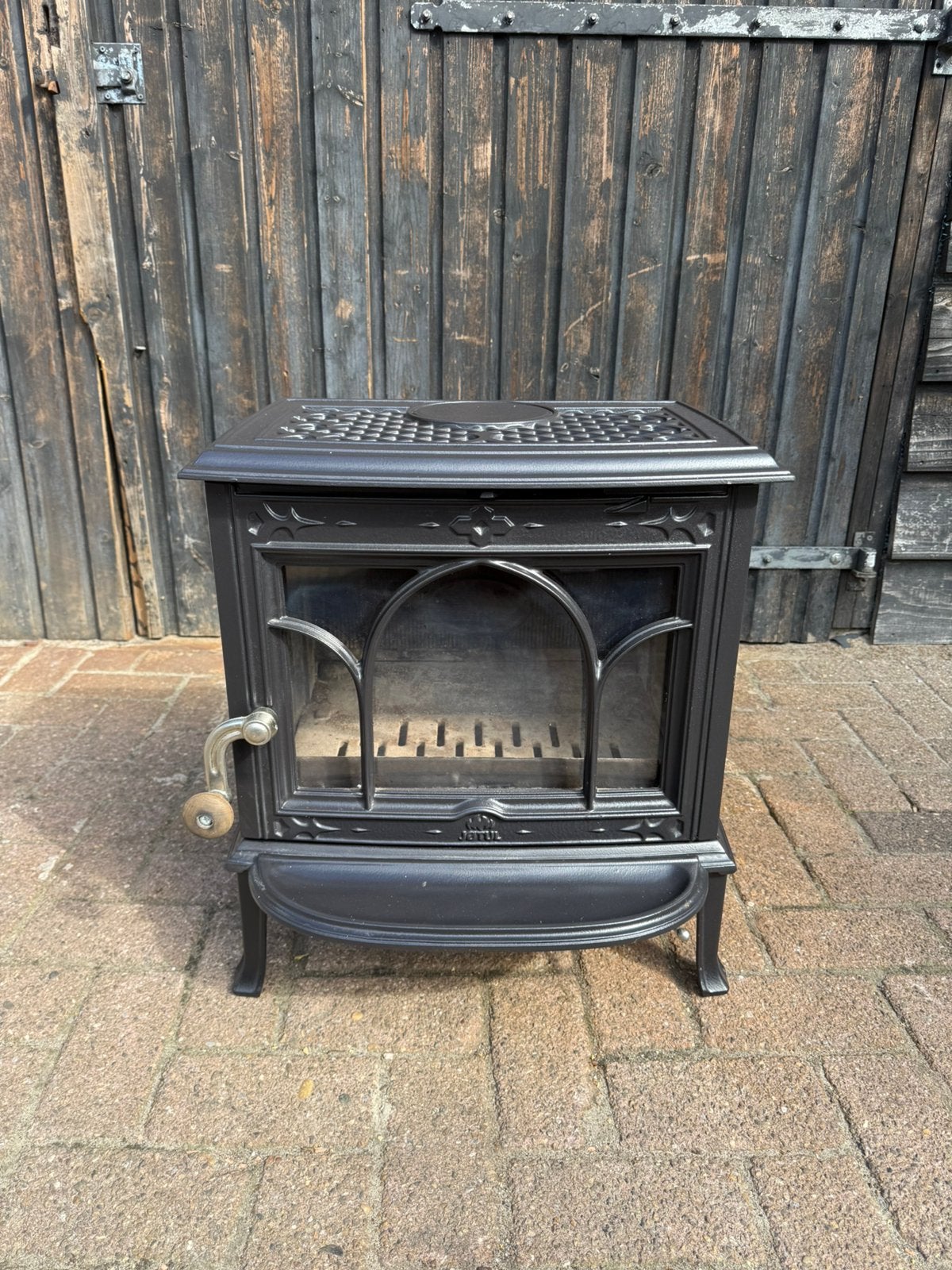 Jøtul F100 houtkachel blueblack emaille, Ophalen, Zo goed als nieuw, Hout, Houtkachel