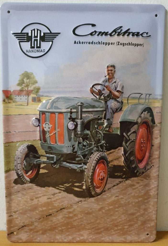 Hanomag Cobitrac tractor relief reclamebord van metaal deco, Ophalen of Verzenden, Nieuw, Auto's
