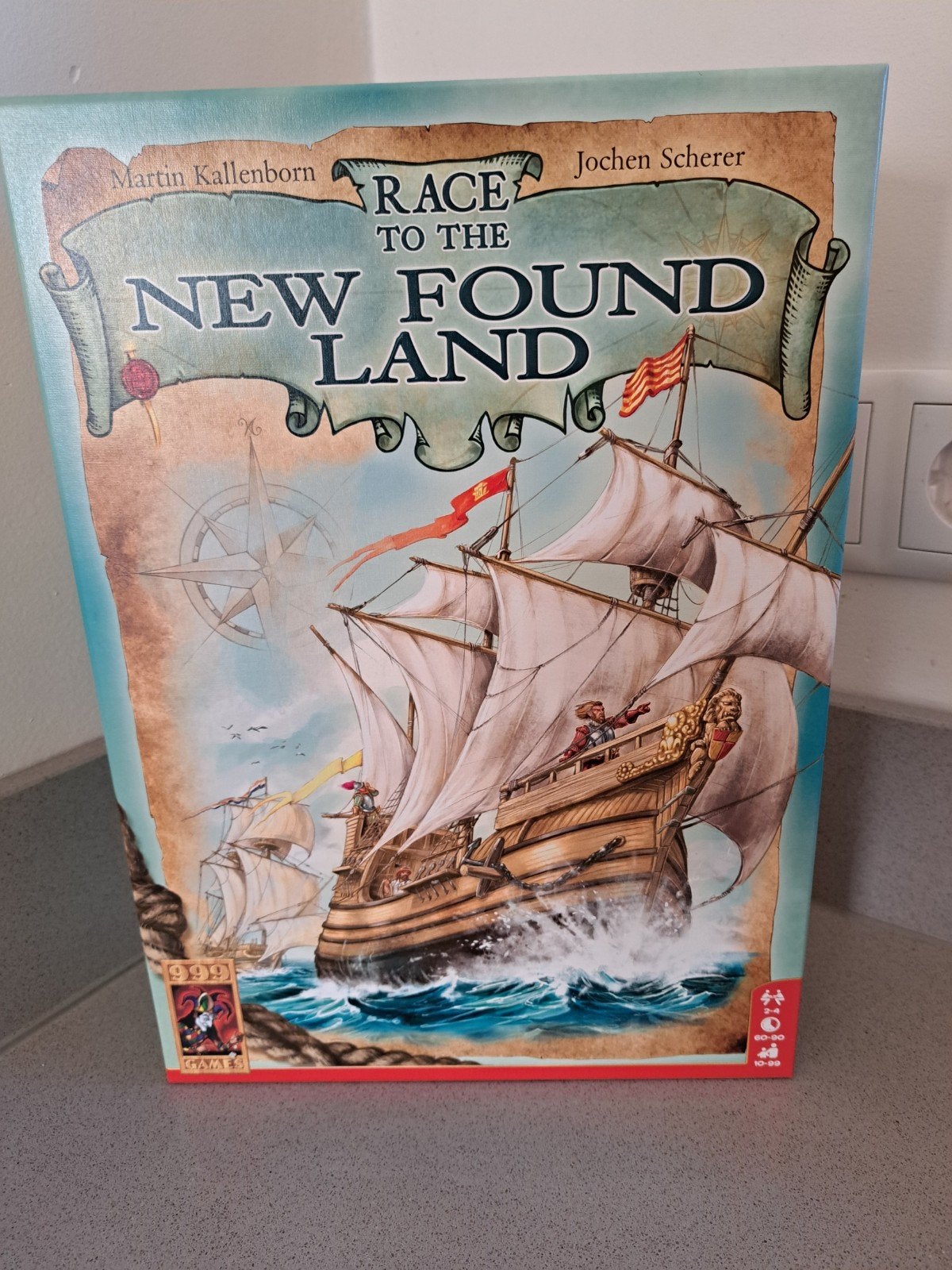New Found Land Bordspel, 999 games, Hobby en Vrije tijd, Gezelschapsspellen | Bordspellen, Ophalen of Verzenden, Zo goed als nieuw