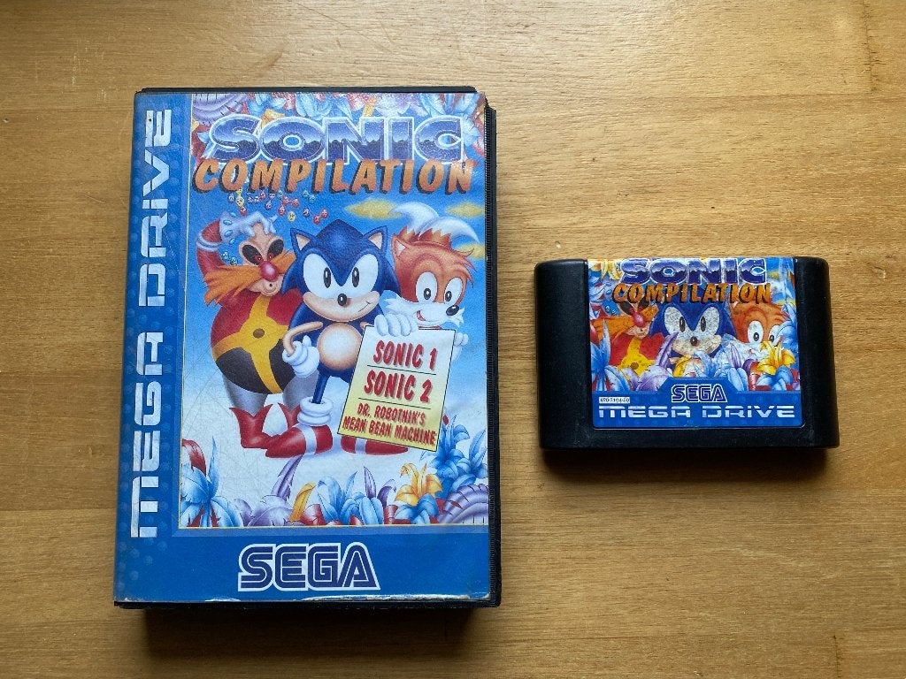 Sonic compilation sega mega drive, Spelcomputers en Games, Games | Sega, 1 speler, Racen en Vliegen, Ophalen of Verzenden, Zo goed als nieuw
