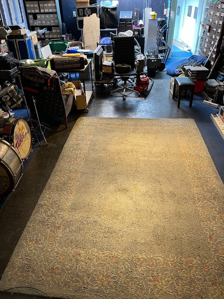 Wollen vloerkleed, Ophalen, Gebruikt, Blauw, 200 cm of meer