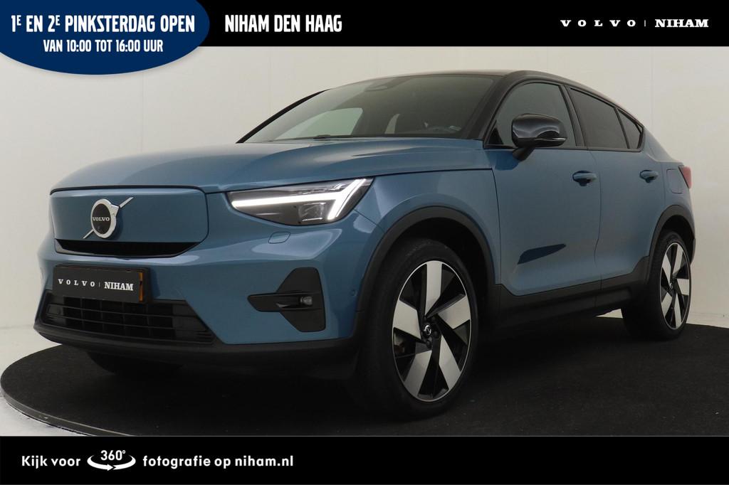 Volvo C40 RECHARGE TWIN INTRO EDITION 78 kWh *FULL OPTIONS!*, Auto's, Volvo, 12 maanden, 444 km, Blauw, Leder en Stof