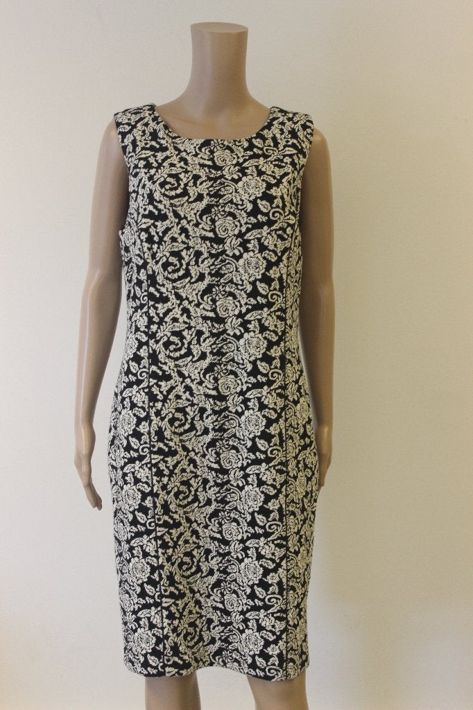 NIEUW Donna Dura zwart/witte jurk maat 44, ., Zwart, Maat 42/44 (L), Ophalen of Verzenden