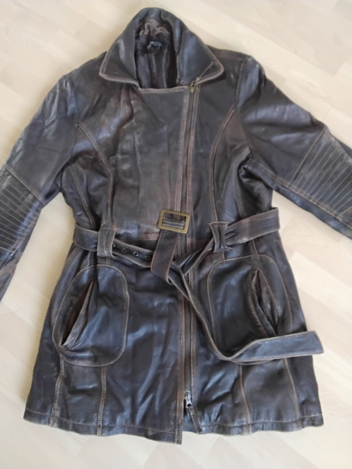 Leren  mantel  arma XL, Bruin, Arma, Maat 46/48 (XL) of groter, Ophalen of Verzenden