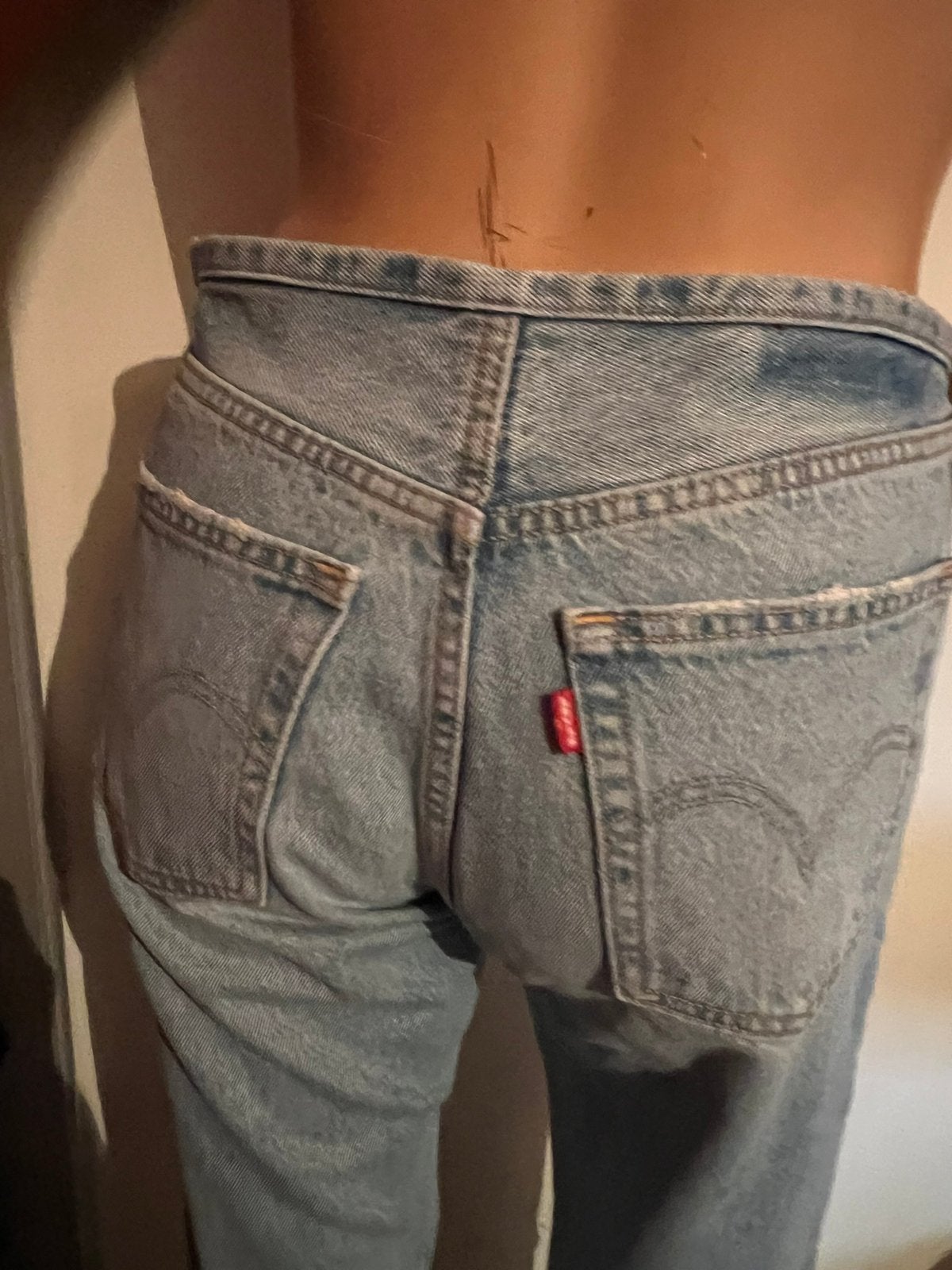 LEVI’S spijkerbroek met scheuren 501 25/30 origineel ZGAN, F, G, Blauw, R