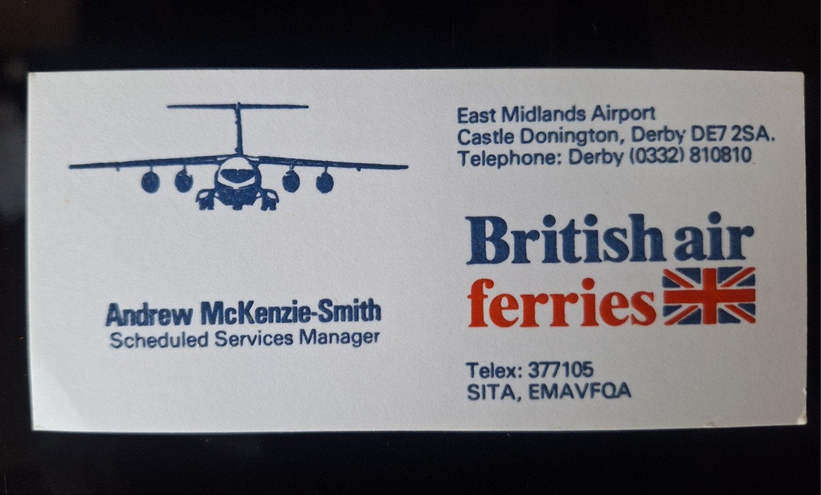 Brochure British Air Ferries, Verzamelen, Ophalen of Verzenden, Boek of Tijdschrift