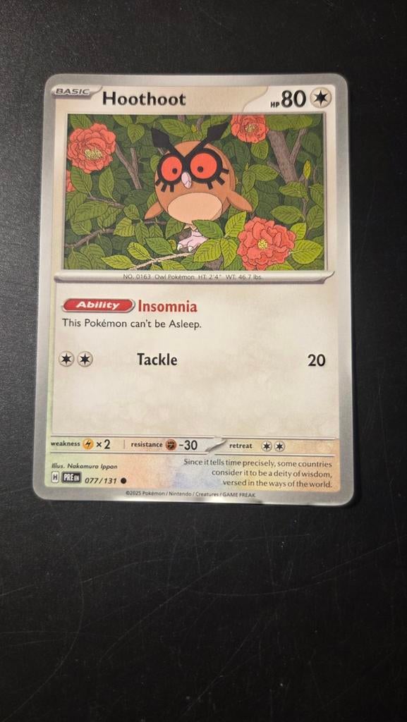 Hoothoot 077/131 (Prismatic Evolution), Verzenden, Zo goed als nieuw, Losse kaart