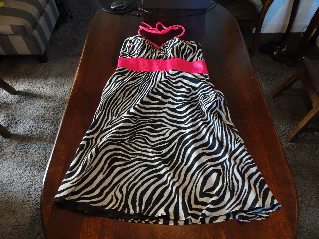 JOSEPH RIBKOFF zwart zebra print jurkje, Zwart, Maat 42/44 (L), Joseph Ribkoff, Nieuw