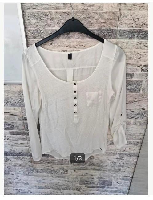 Witte blouse Maat M h3, Maat 38/40 (M), Winck jeans, Wit, Onbekend