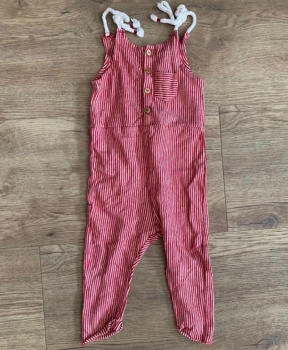 Zara Babygirl | Tuinbroek / jumpsuit | Maat 80 | Gestreept, Ophalen of Verzenden, Zo goed als nieuw, Meisje, Broekje