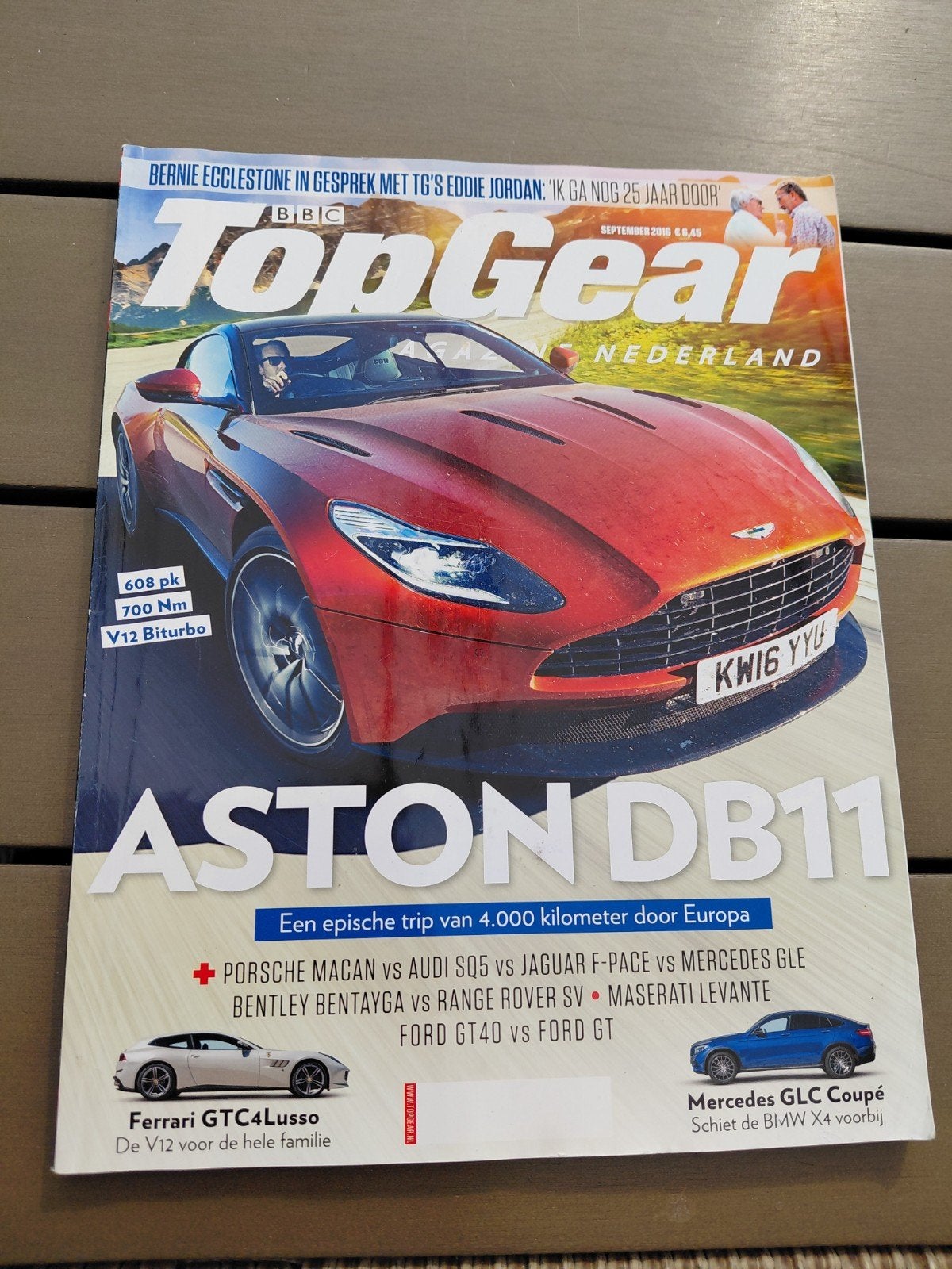TopGear Nederland - September 2016 - Aston DB11, Boeken, Tijdschriften en Kranten, Ophalen of Verzenden, Zo goed als nieuw, Overige typen