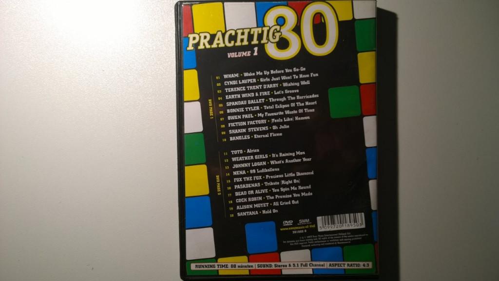 Prachtig 80 Volume 1 - 20 Videoclips (DVD), Alle leeftijden, Ophalen of Verzenden, Zo goed als nieuw