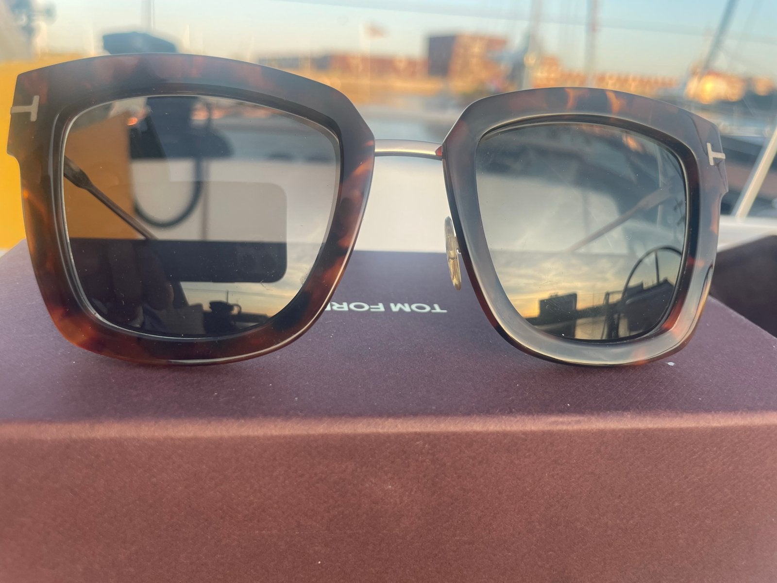 Tom Ford Lara-02 FT0573 55A zonnebril –Havana/Gold –compleet, Sieraden, Tassen en Uiterlijk, Overige merken, Zonnebril, Bruin