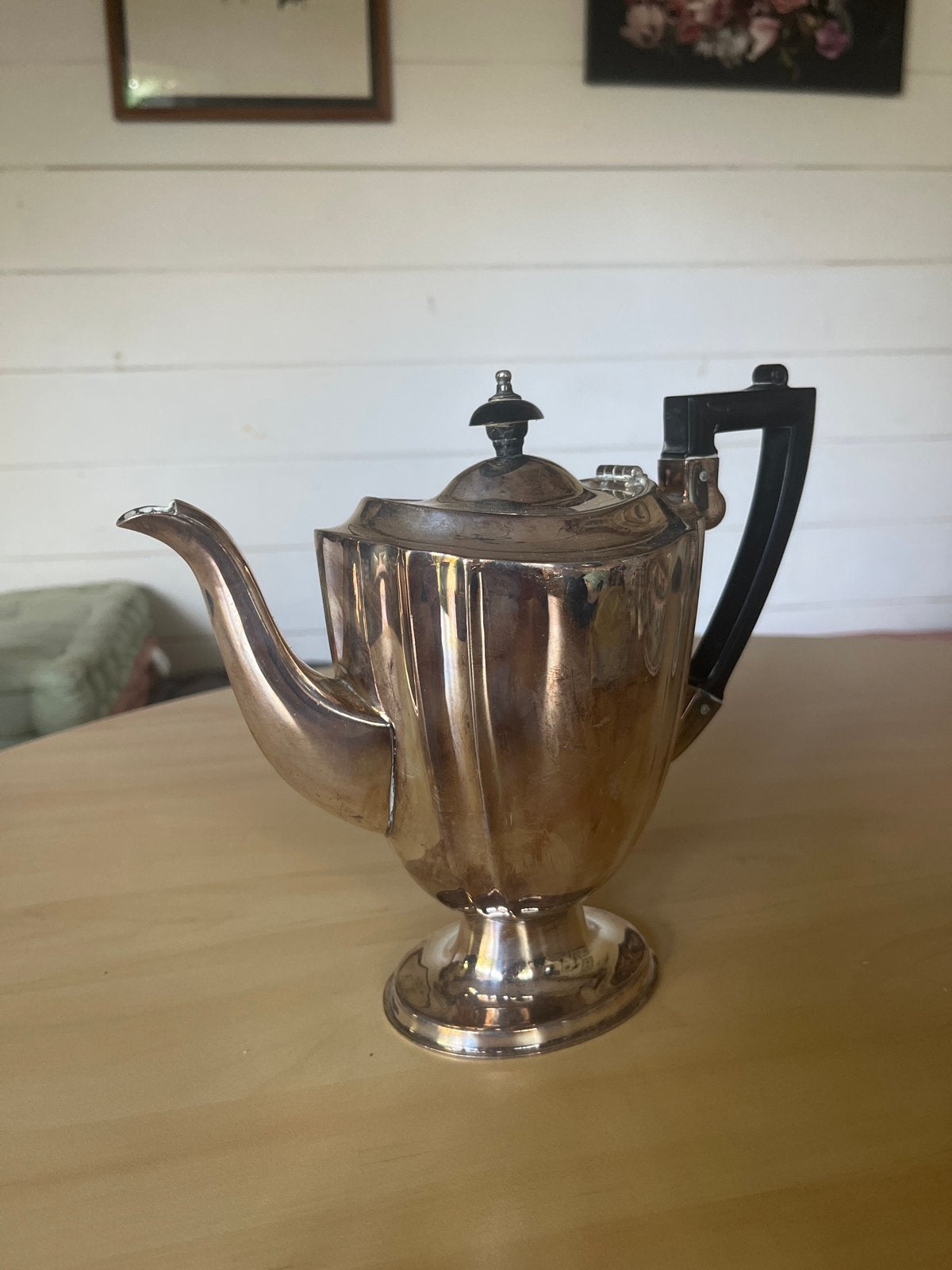 Antieke verzilverde Koffiepot Elegant Design EPNS, Ophalen of Verzenden, Zilver