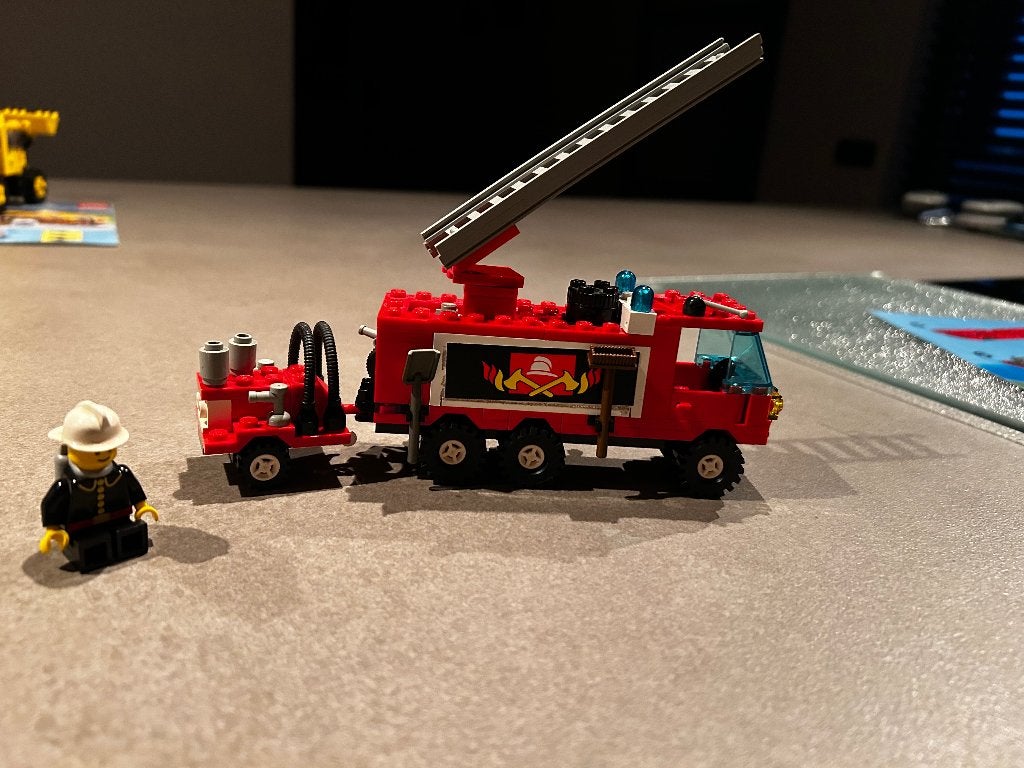 Lego 6480 Brandweerwagen met Licht & Geluid, Gebruikt, Lego, Ophalen of Verzenden, Complete set