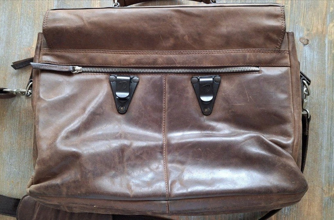 Bear Design Leren Laptoptas / Kantoortas, Bruin, Aktetas, Ophalen of Verzenden, Zo goed als nieuw