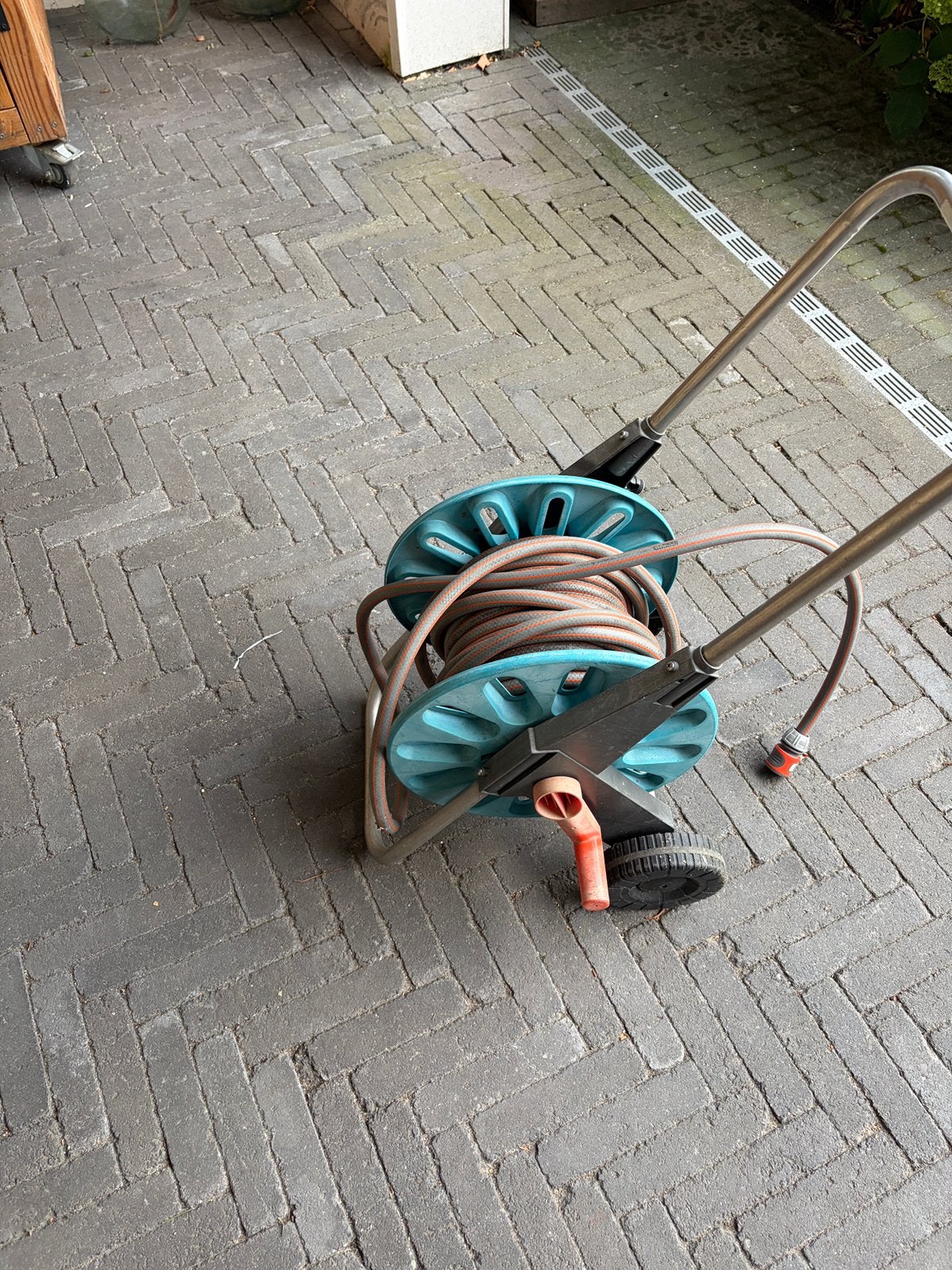Gardena tuinslanghaspel 15m, Tuin en Terras, Tuinslangen, Ophalen, Gebruikt, Tuinslanghaspel