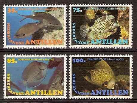 Nederlandse Antillen 723/6 postfris Vissen 1982, Ophalen of Verzenden, Postfris