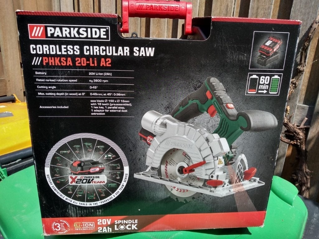 Parkside Accu Cirkelzaag PHKSA 20-Li A2/ Nieuw, Cirkelzaag, Nieuw, Ophalen of Verzenden, 30 tot 70 mm