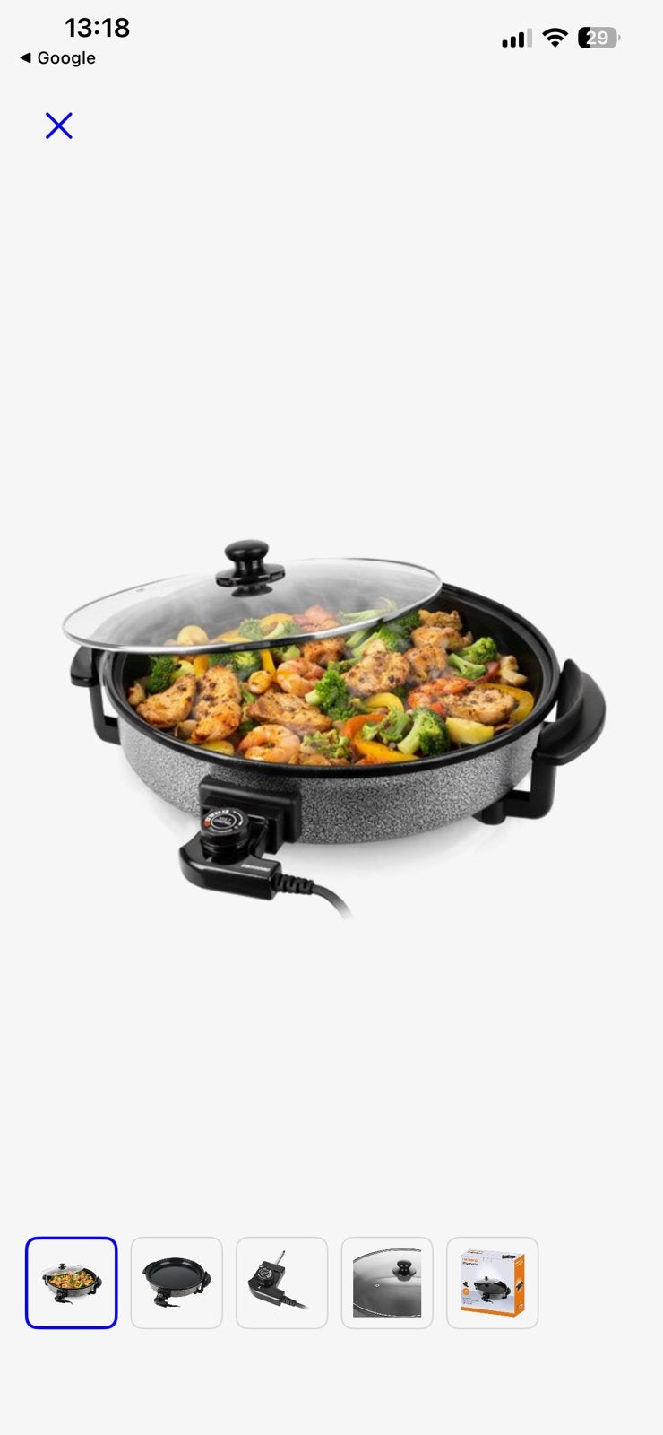 Multipan / hapjespan 40cm, Met deksel, Ophalen of Verzenden, Nieuw, Overige typen