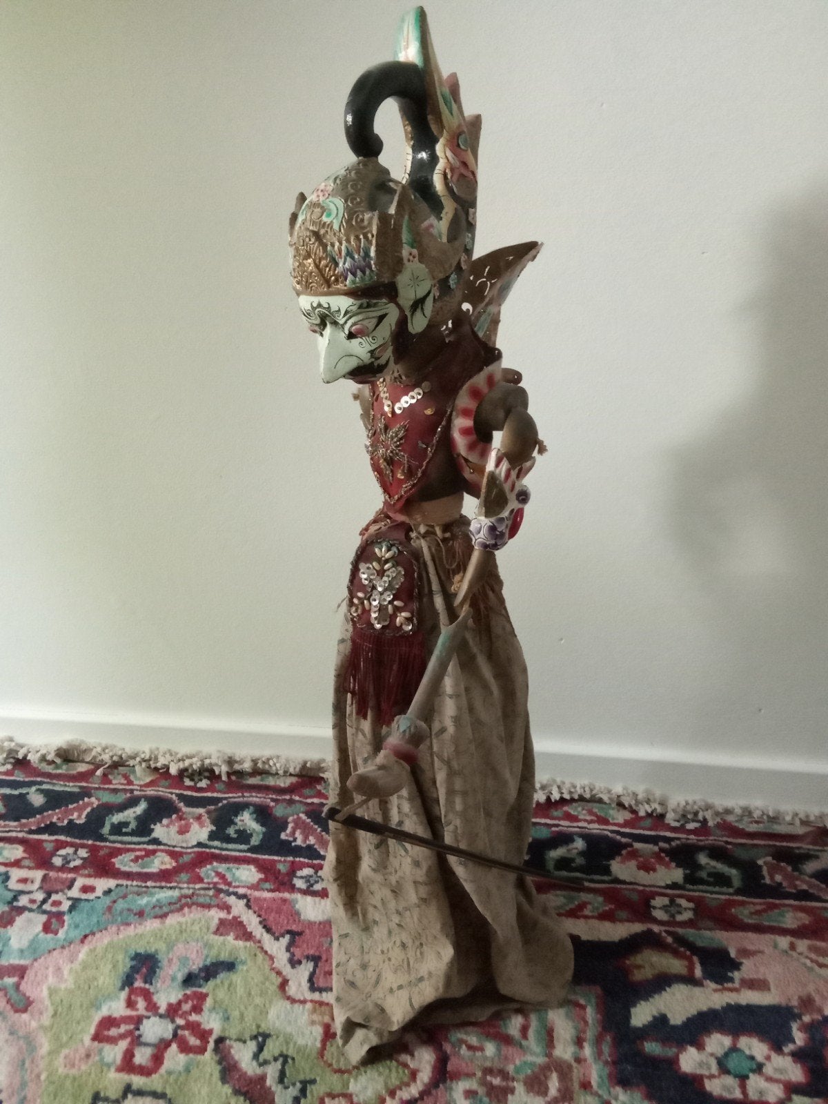 unieke authentieke wayang pop met vleugel, Ophalen of Verzenden