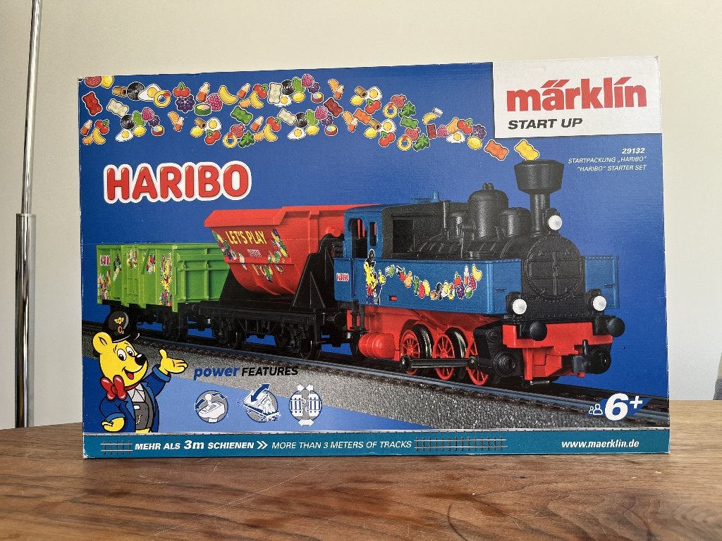 Marklin Start-up Haribo (29132) met extra sporen (24904), Ophalen, Treinset, Gelijkstroom of Wisselstroom, Zo goed als nieuw