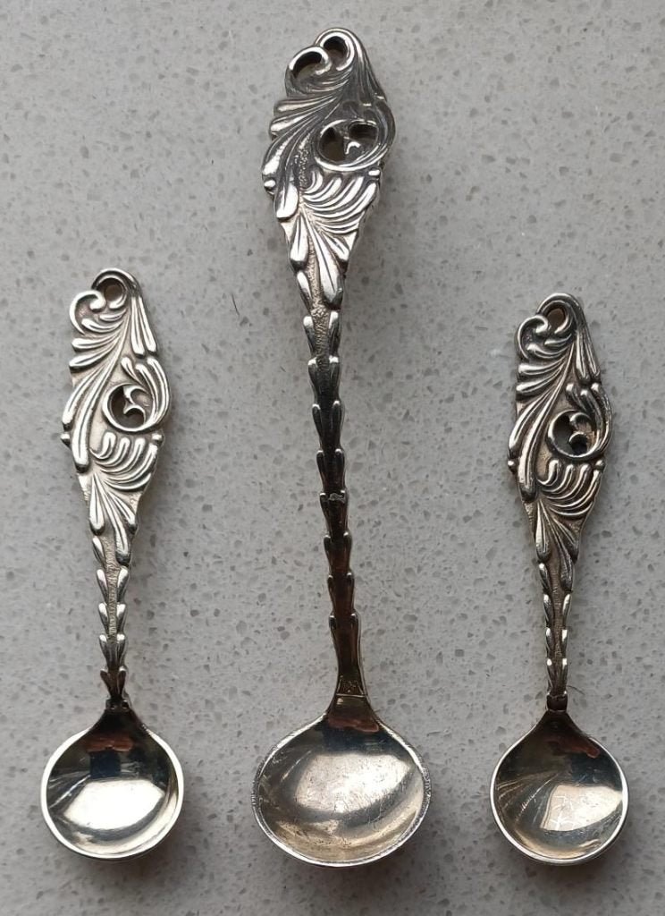 3 Zilveren lepeltjes, Ophalen of Verzenden, Zilver