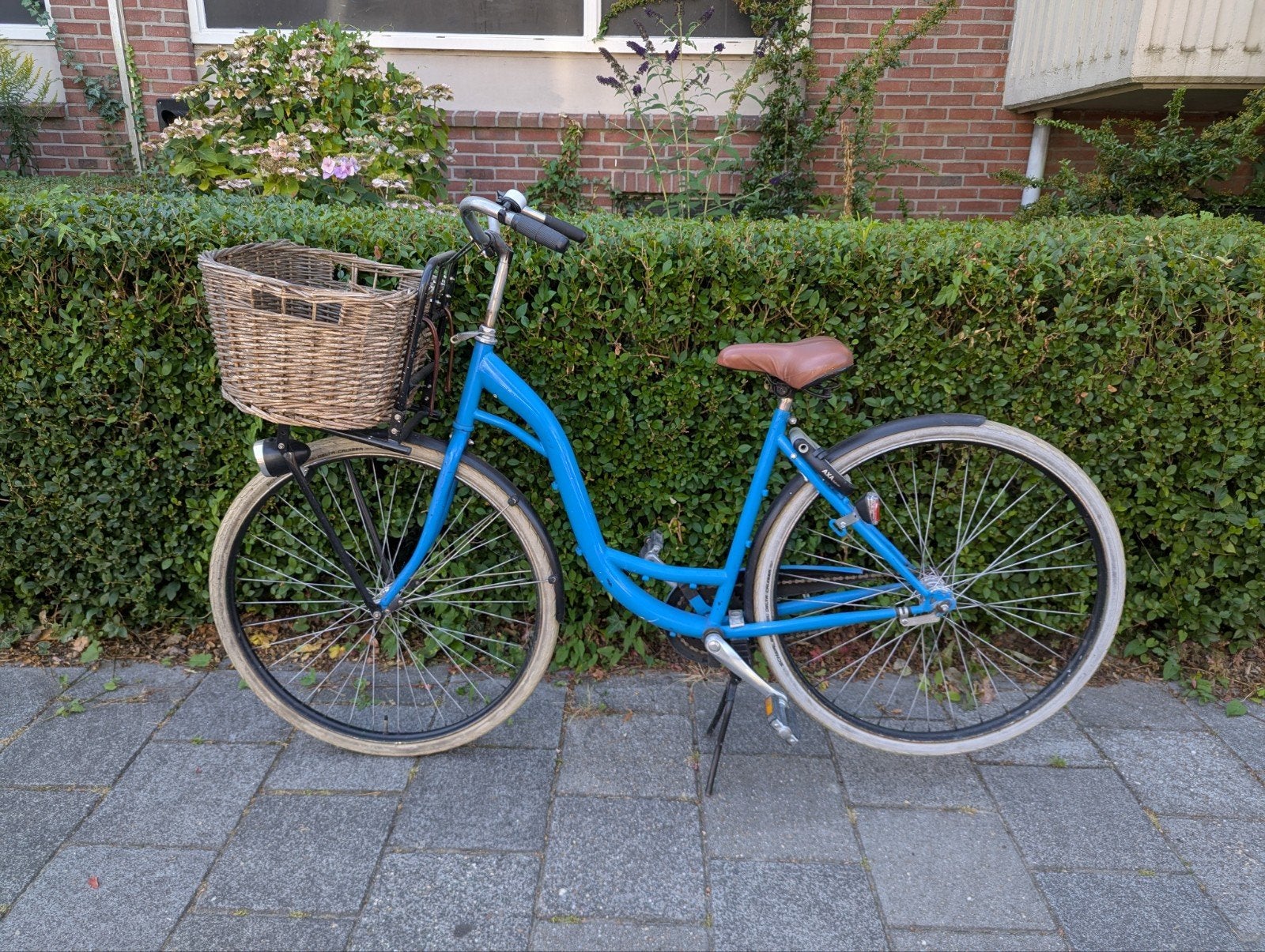 Damesfiets met mandje - axa slot, Overige merken, Velgrem, Ophalen of Verzenden, 53 tot 56 cm