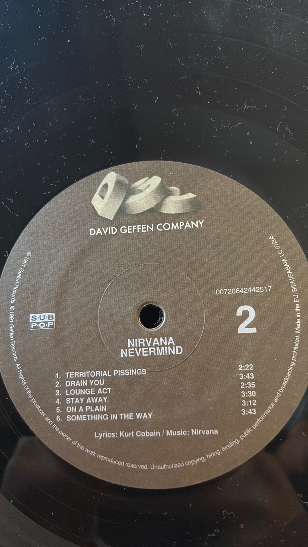 Nirvana- Nevermind vinly album, LP, Overige genres, Ophalen of Verzenden, Zo goed als nieuw