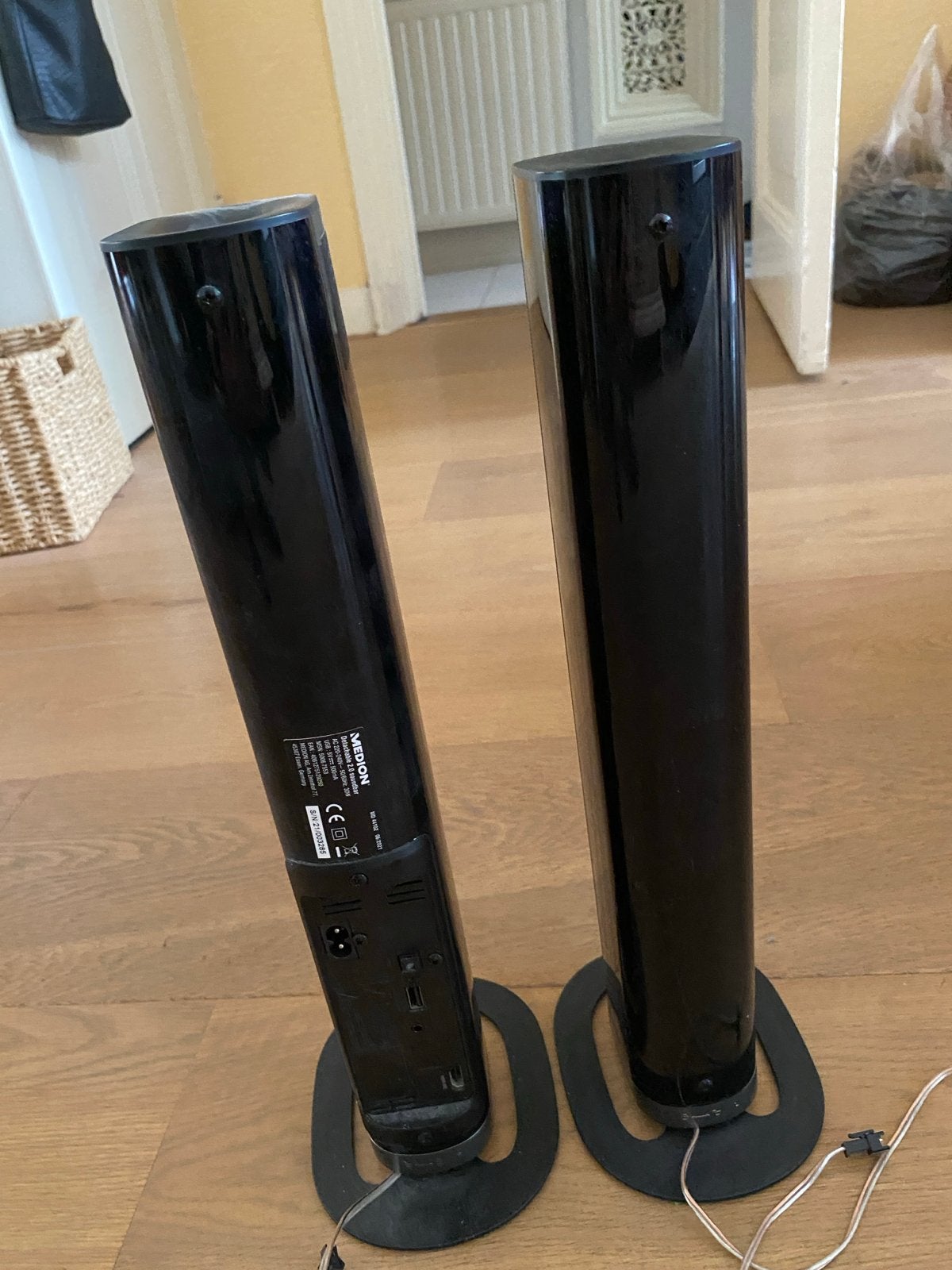 Medion MD 80033 Stereo Speakerset - Zwart, Stereo speakers, Inclusief kabels, Zo goed als nieuw, Minder dan 60 watt