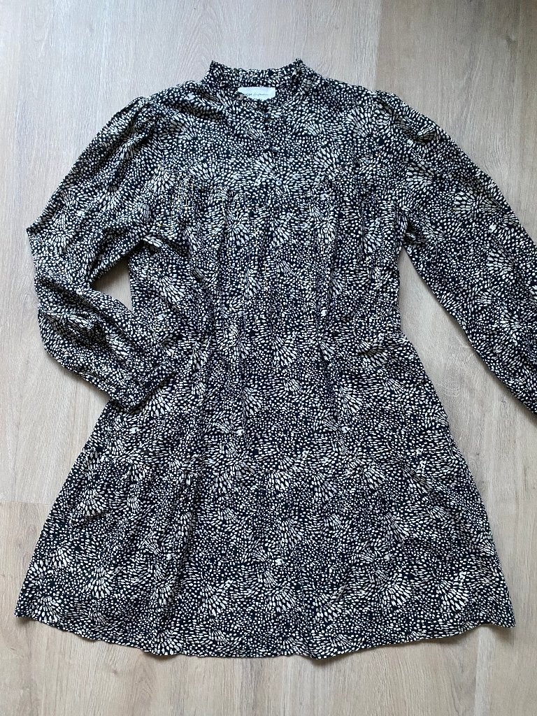 POM Amsterdam Jurk | A-lijn knielengte | zwart wit | maat 42, Kleding | Dames, Zwart, Maat 42/44 (L), Ophalen of Verzenden, Zo goed als nieuw