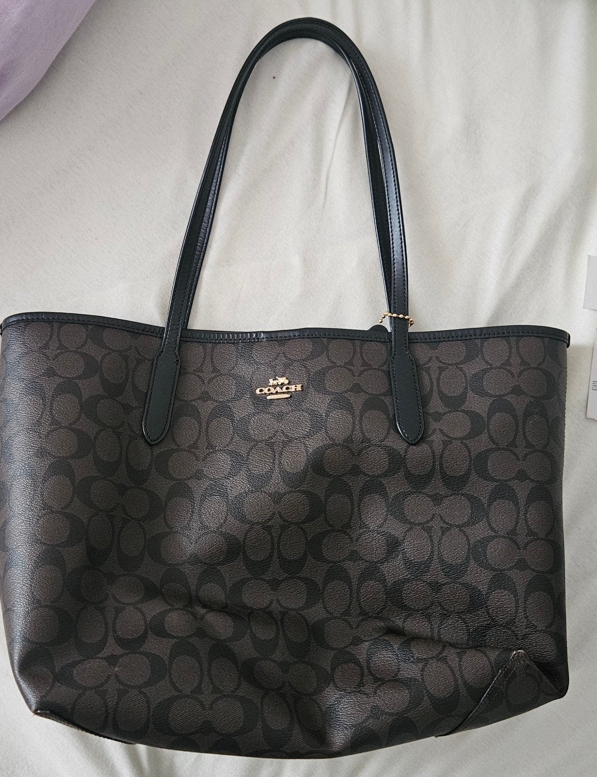 Coach City Tote Tas in Signature Canvas - Zo goed als nieuw, Sieraden, Tassen en Uiterlijk, Tassen | Damestassen, Ophalen of Verzenden