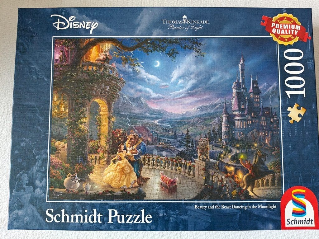 Disney - Belle & het Beest puzzel - Schmidt Thomas Kincade, Ophalen, 500 t/m 1500 stukjes, Zo goed als nieuw, Legpuzzel