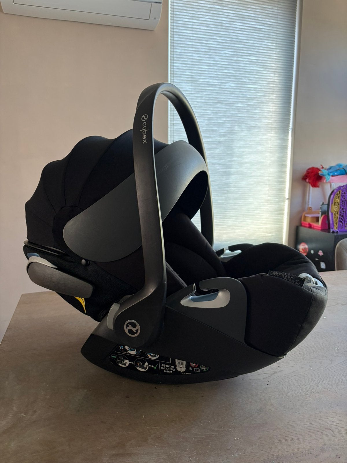 Cybex Cloud Z i-size Deep Black autostoel, Verstelbare rugleuning, Zo goed als nieuw, Isofix, 0 t/m 13 kg