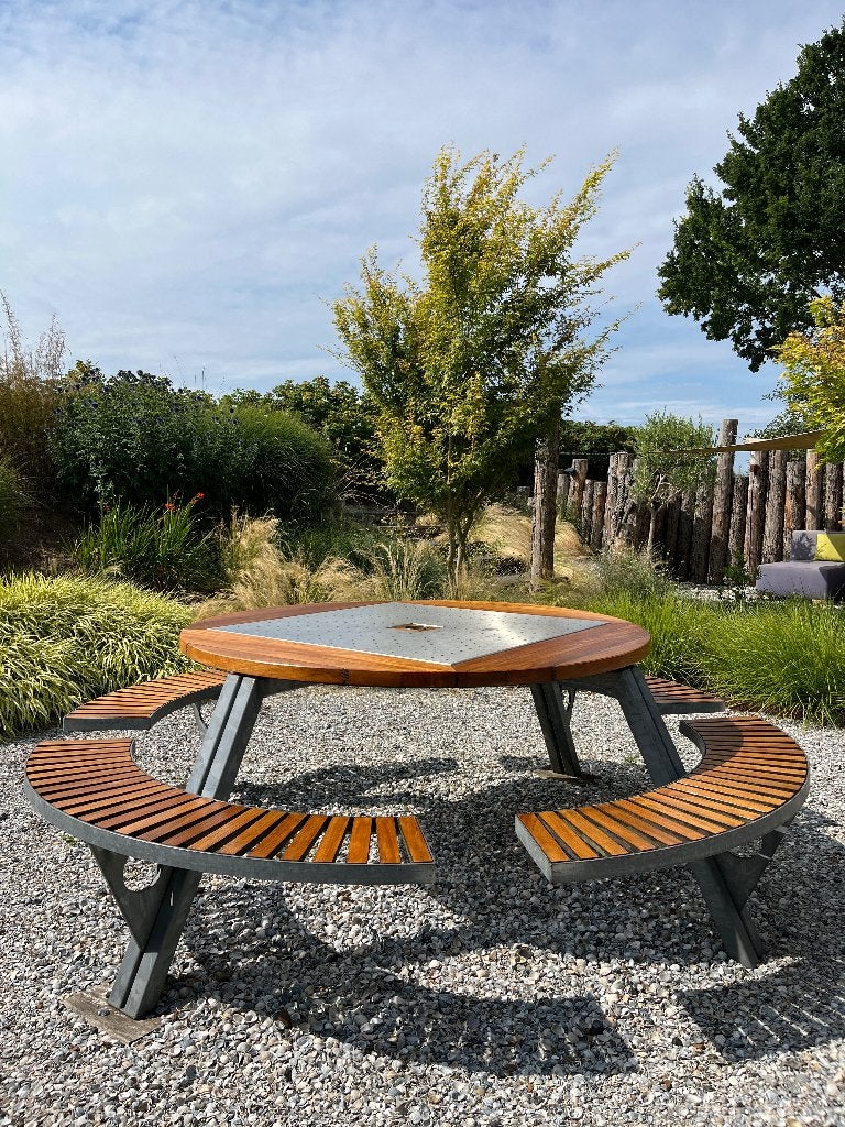 Extremis tuintafel Gargantua, Tuin en Terras, Tuintafels, Ophalen, Gebruikt, Rond, Teakhout