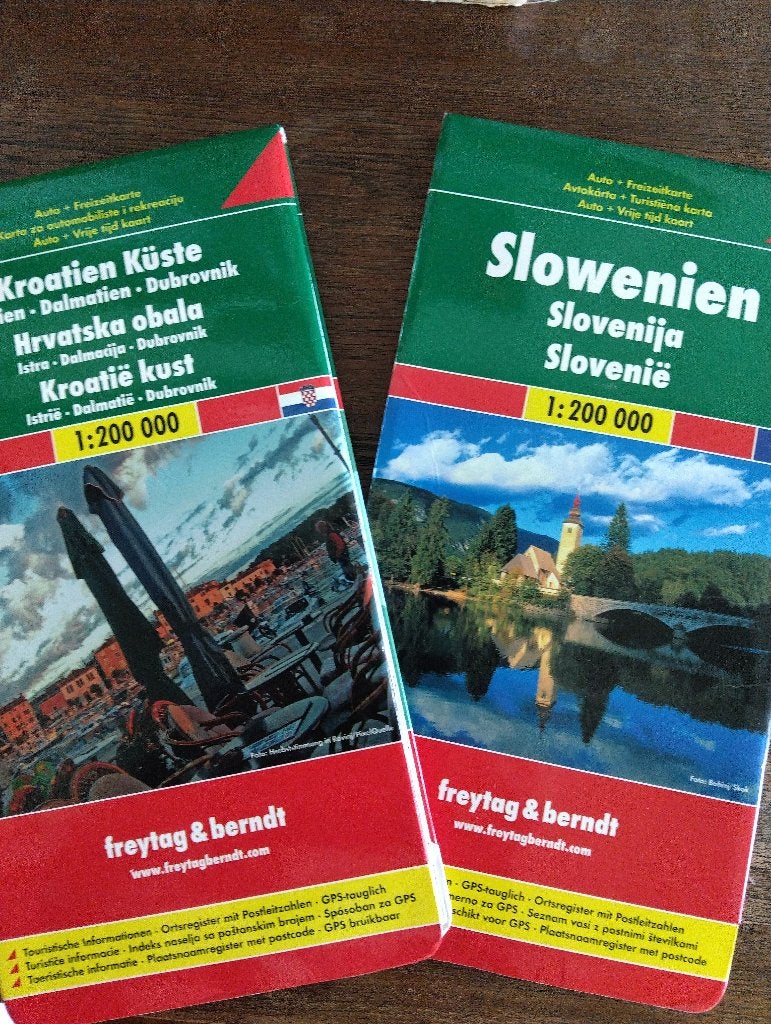 Wegenkaart Kroatië (kust) en Slovenië, Overige merken, Europa, Ophalen of Verzenden, Zo goed als nieuw