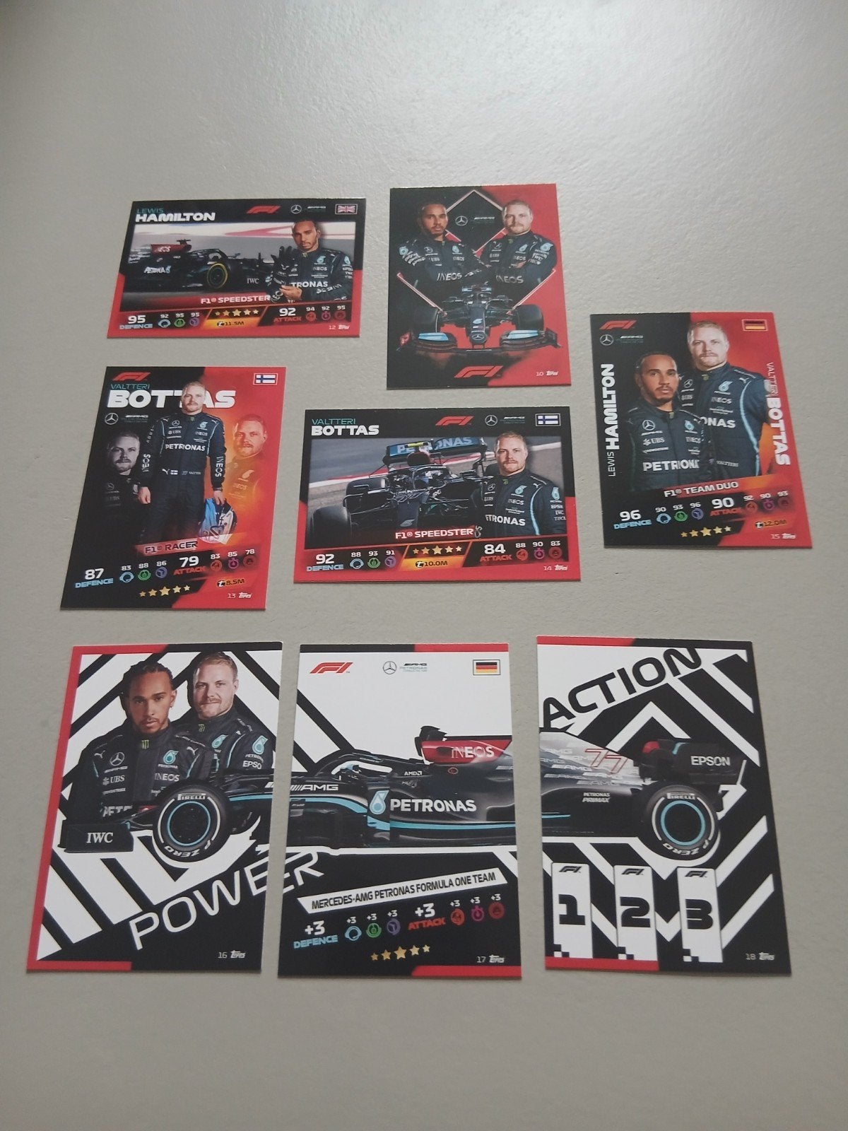 Topps Turbo  F1 2021 kaarten - Lewis Hamilton, Valtteri, Hobby en Vrije tijd, Ophalen of Verzenden, Zo goed als nieuw, Meerdere kaarten