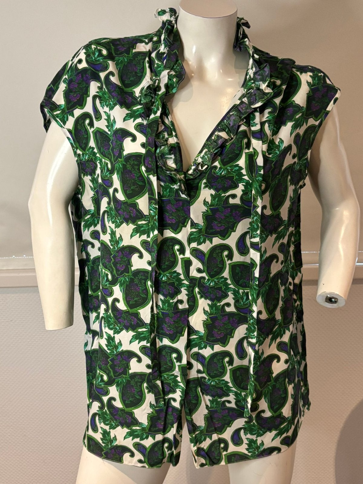 Sandro zijde blouse maat 3. M, Maat 38/40 (M), ., Ophalen of Verzenden, Zo goed als nieuw