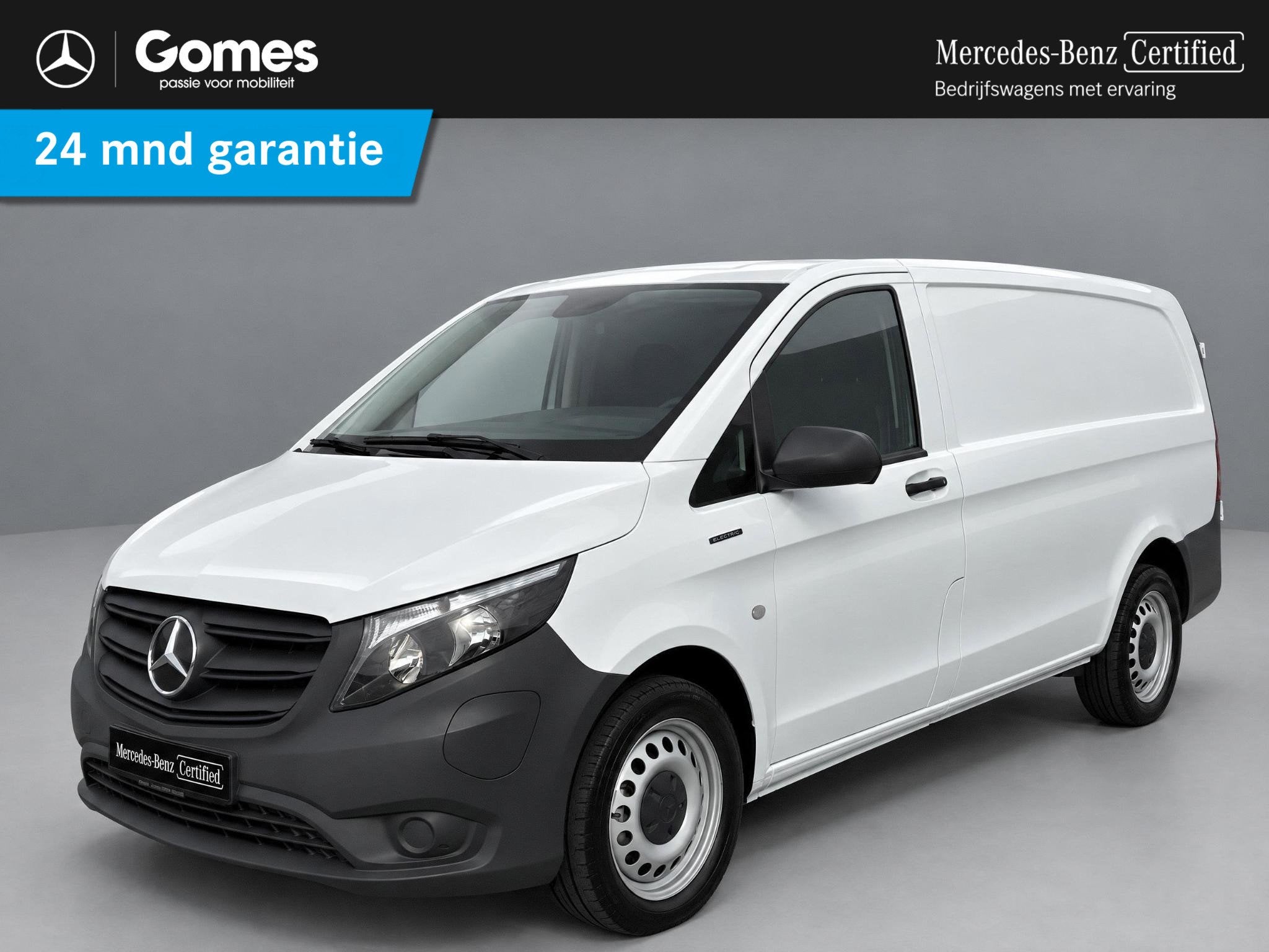 Mercedes-Benz eVito eVito 112 L2 60 kWh 285km WLTP | BANK |, Auto's, Stof, Gebruikt, Zwart, 116 pk