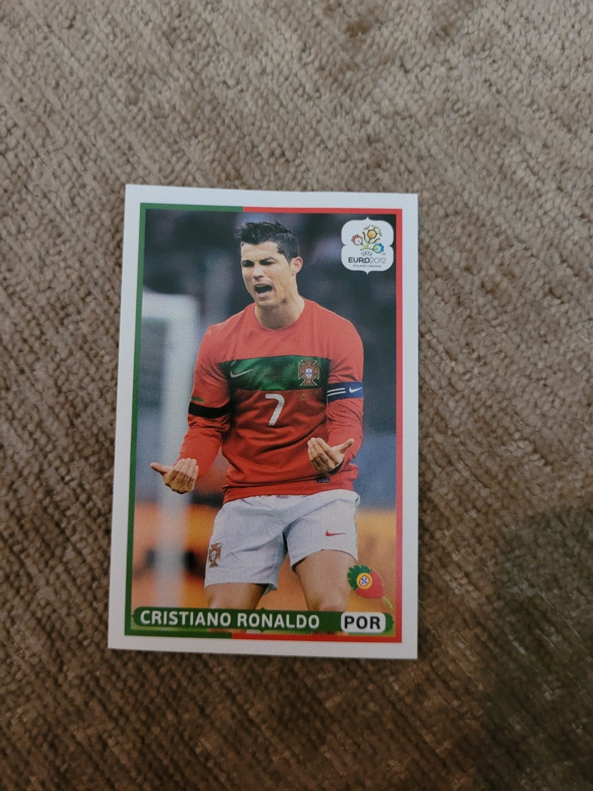 Cristiano Ronaldo Panini EURO 2012 Spelerskaart, Ophalen of Verzenden