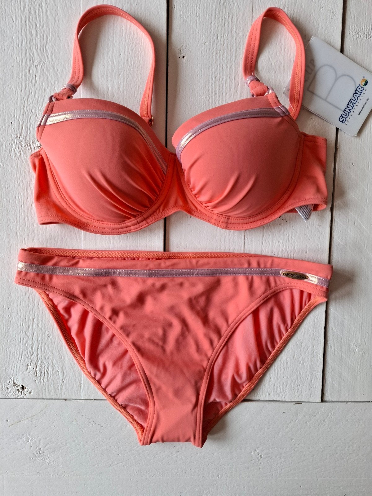 Sunflair beigel bikini set koraal neon maat 40 B  nieuw, Sunflair, Ophalen of Verzenden, Nieuw, Bikini